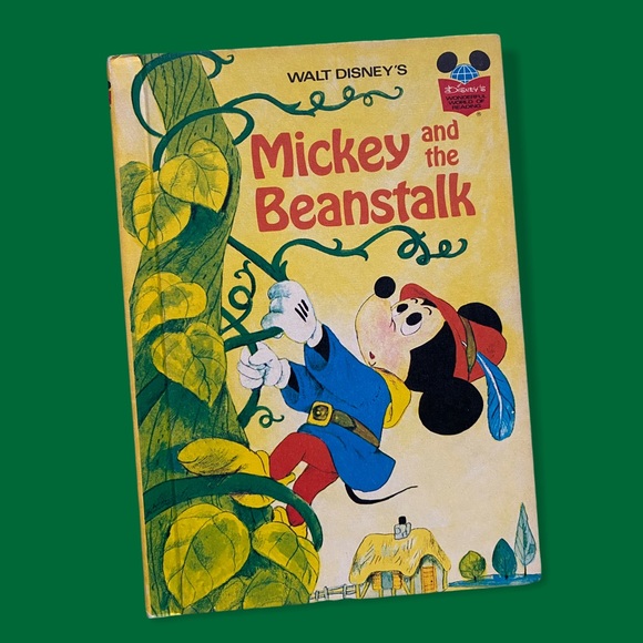 70s VTG Disney Book: “Mickey and the Beanstalk”